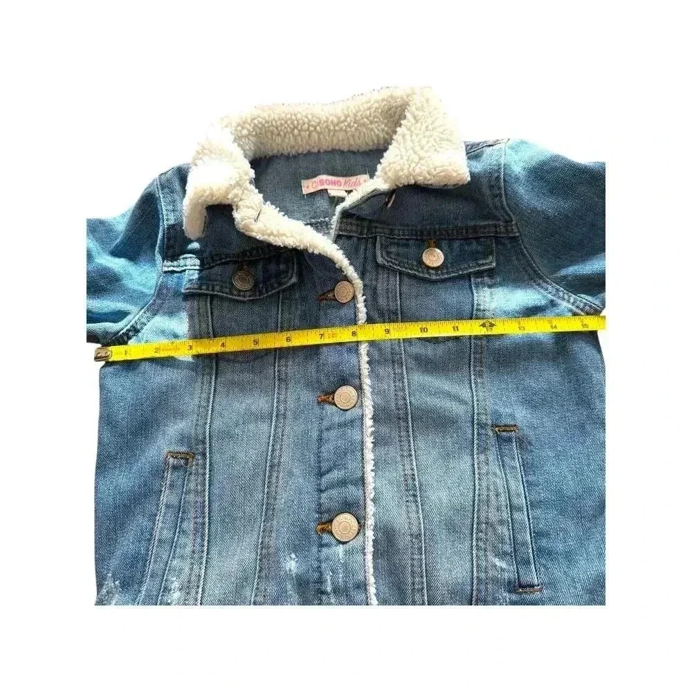 CI Sono‎ kids 10 Faux fur collar denim Jacket